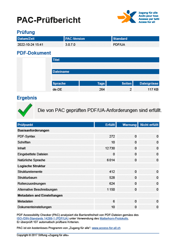PAC Report